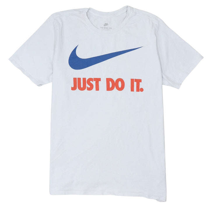 Nike Men's White Just Do It Graphic Athletic T-Shirt Size L