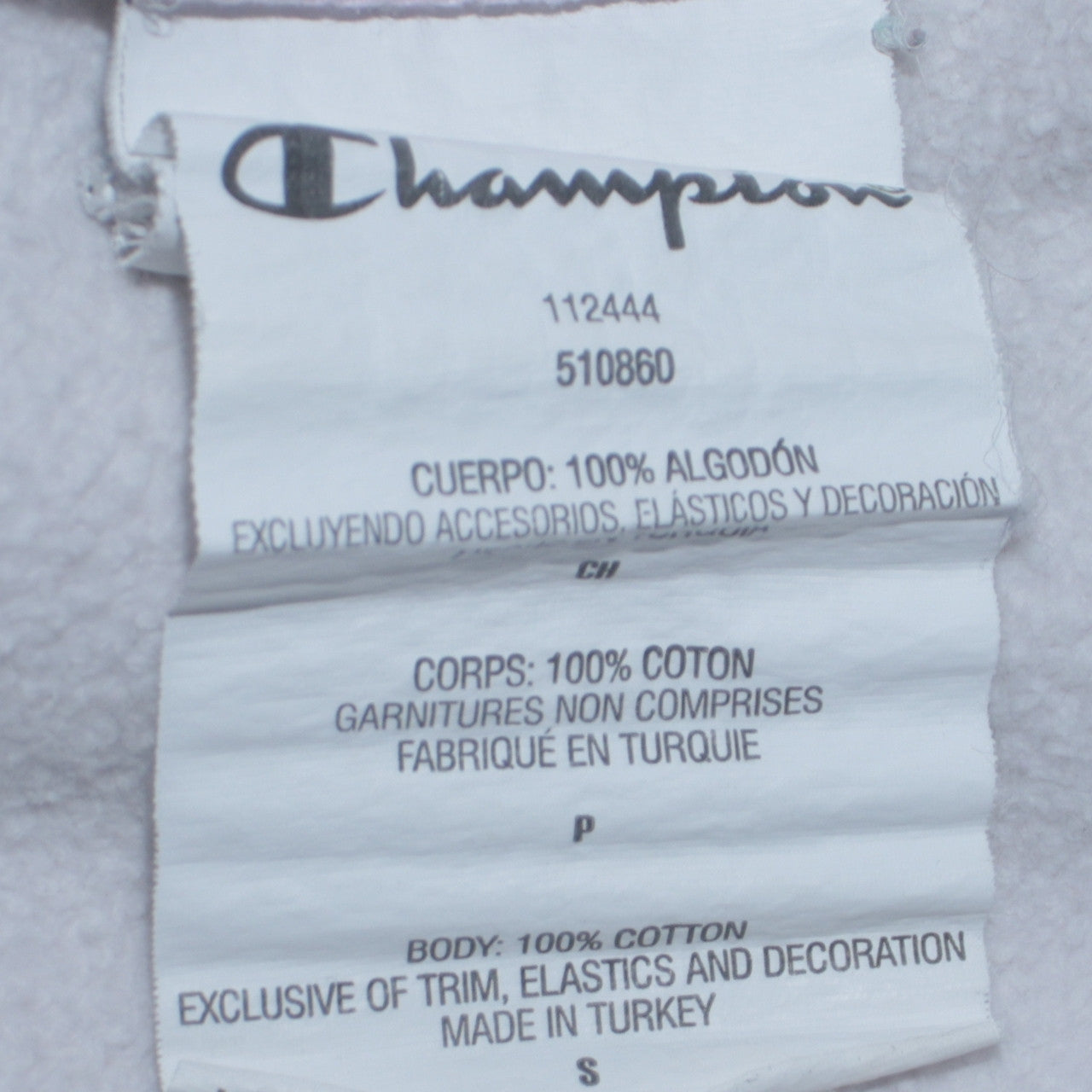 Champion Womens White Small Pullover Logo Hoodie 100% Cotton