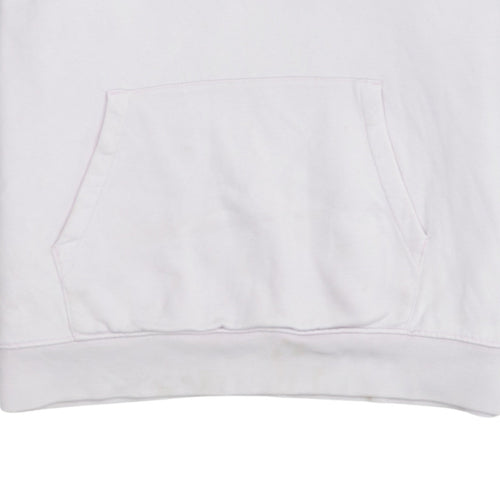 Champion Womens White Small Pullover Logo Hoodie 100% Cotton