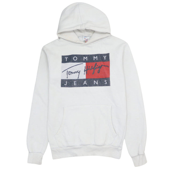 Tommy Hilfiger Men's White XS Pullover Logo Hoodie