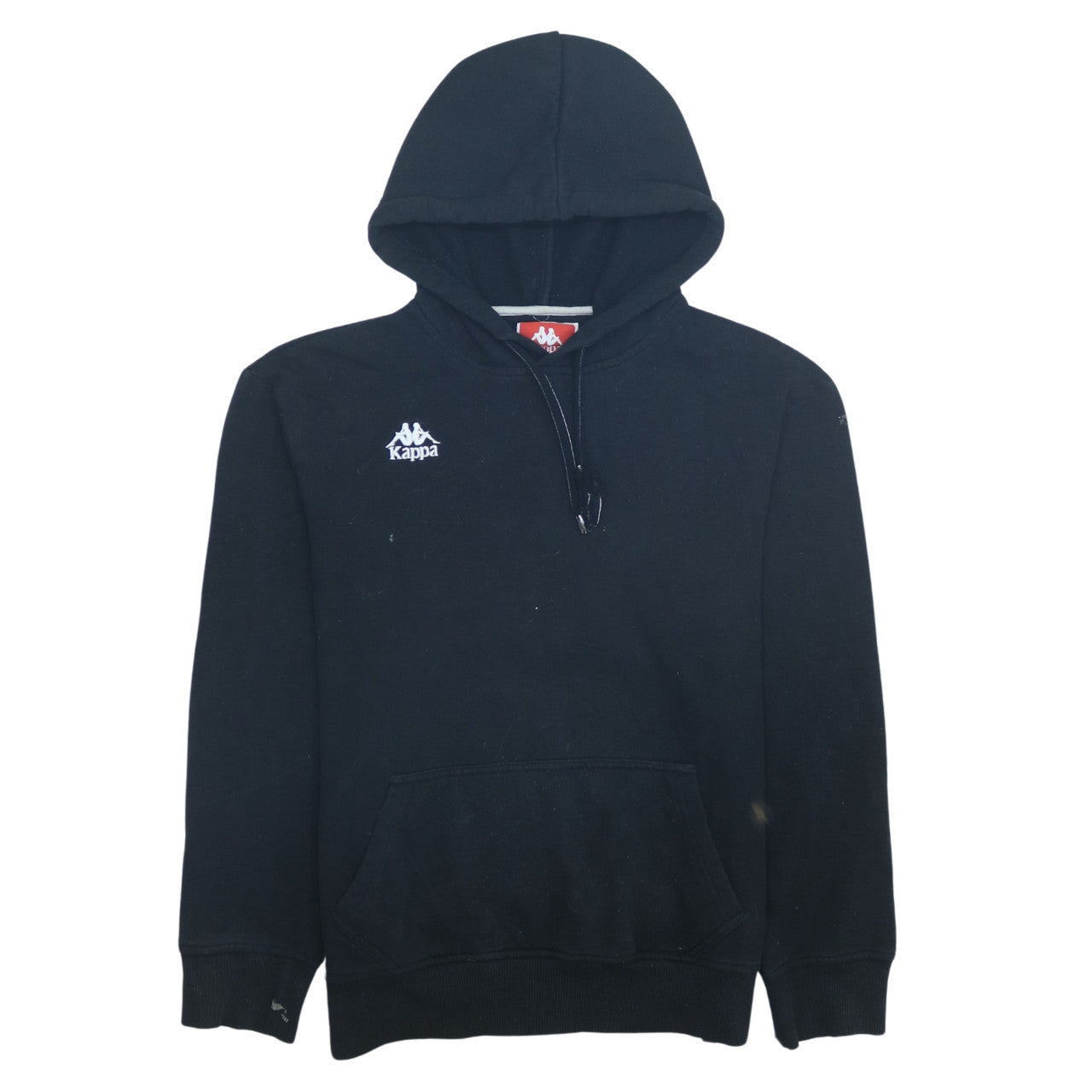 Kappa Men’s Black Small Pullover Hoodie Embroidered Logo Sportswear