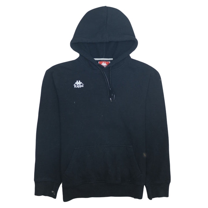 Kappa Men’s Black Small Pullover Hoodie Embroidered Logo Sportswear