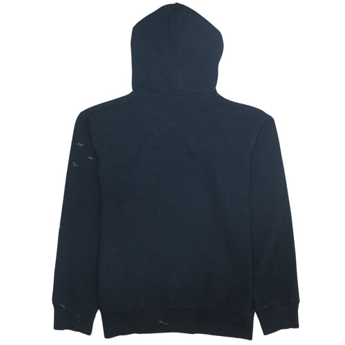 Kappa Men’s Black Small Pullover Hoodie Embroidered Logo Sportswear