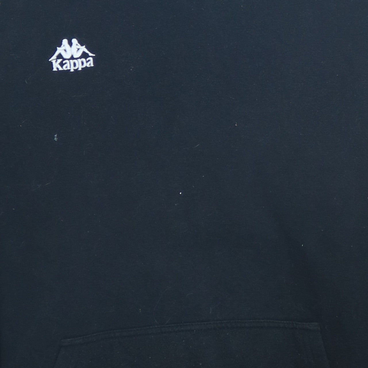Kappa Men’s Black Small Pullover Hoodie Embroidered Logo Sportswear