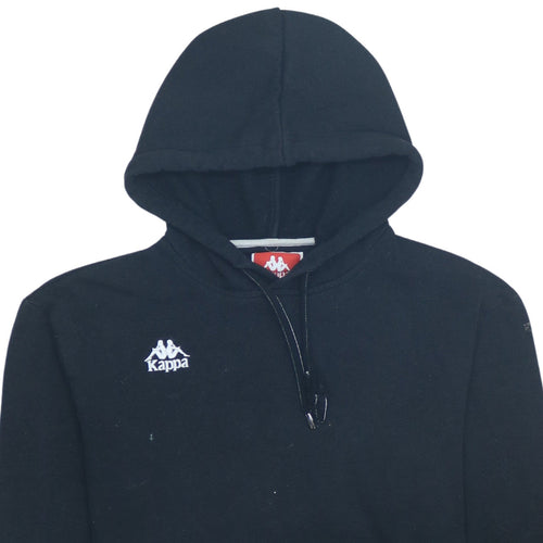 Kappa Men’s Black Small Pullover Hoodie Embroidered Logo Sportswear