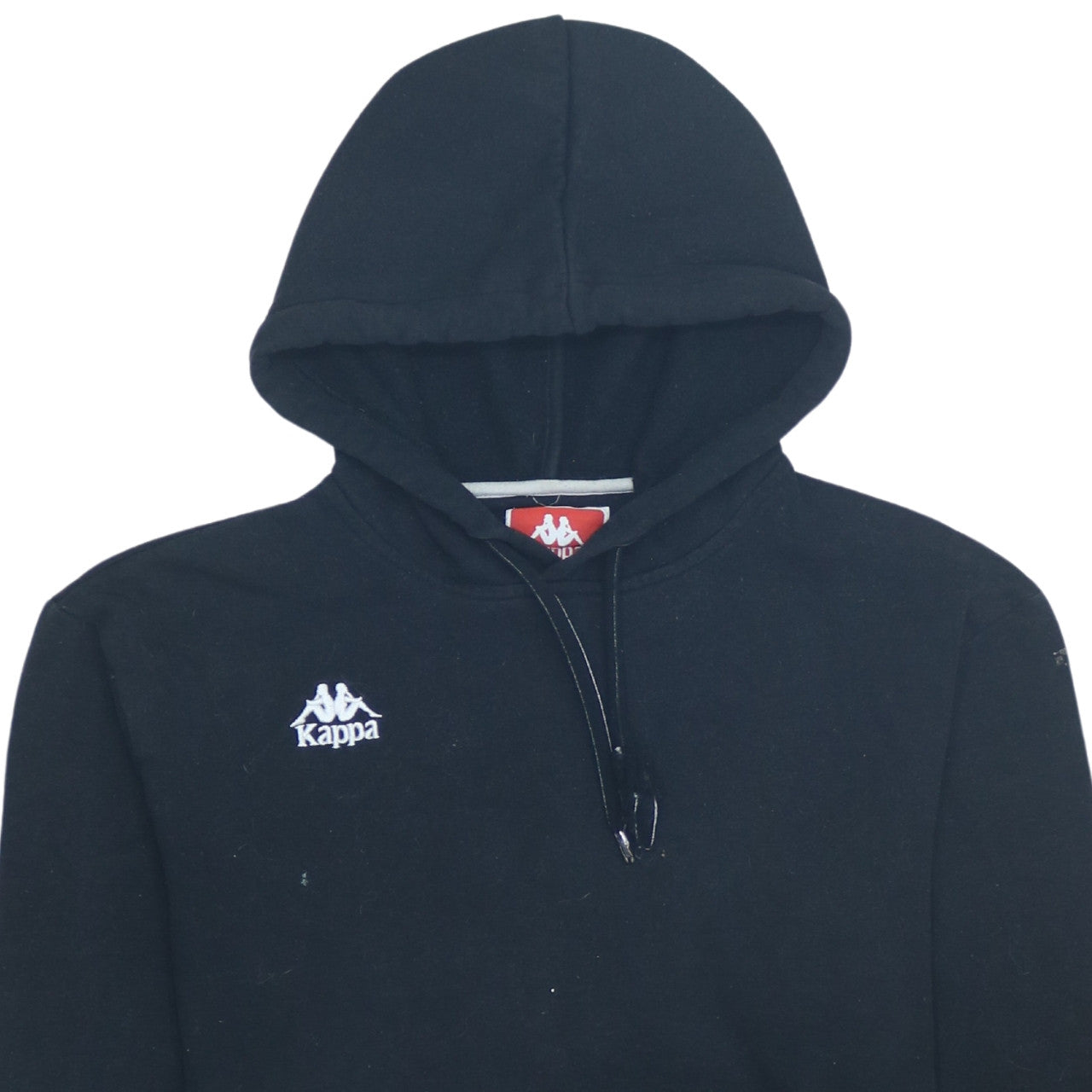Kappa Men’s Black Small Pullover Hoodie Embroidered Logo Sportswear