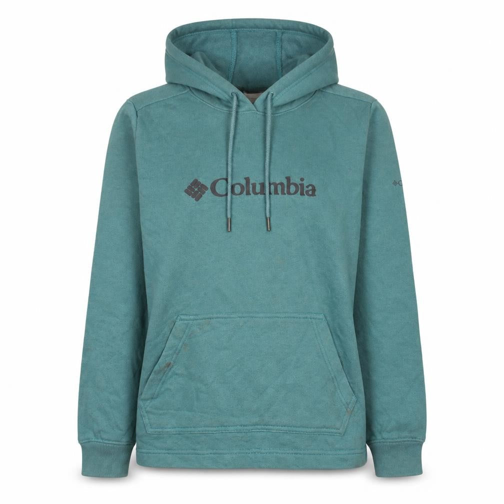 Front view of Columbia Women’s Blue Pullover Hoodie Small Cotton Casual