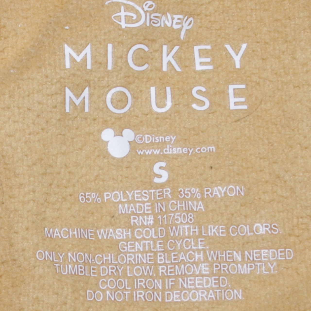 Disney Women's Yellow Mickey Mouse Pullover Hoodie Size S