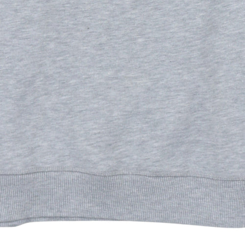 Tommy Jeans Men's Grey Regular Fit Cotton Crew Neck Sweatshirt Size S