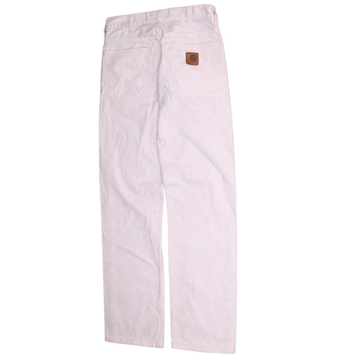 Carhartt Men's White 28x32 Straight Texas Pant Jeans