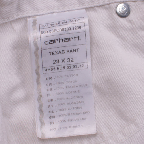 Carhartt Men's White 28x32 Straight Texas Pant Jeans