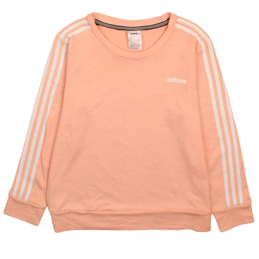 Adidas Women Peach Crew Neck Sweatshirt L Long Sleeve Pullover