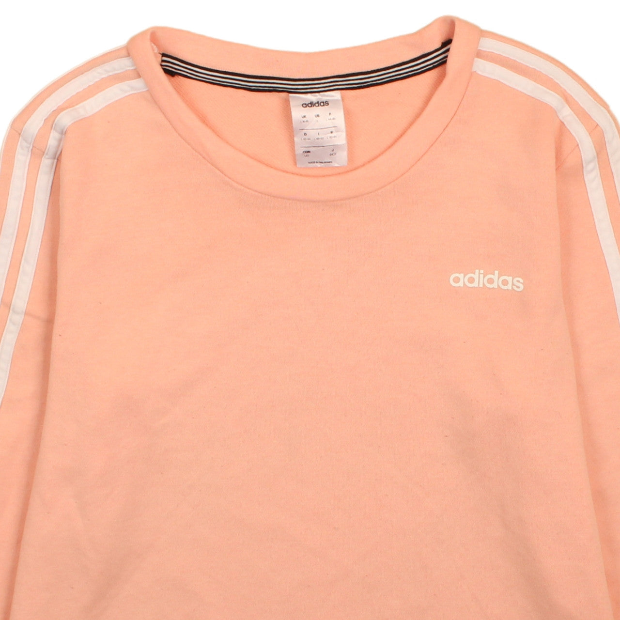 Adidas Women Peach Crew Neck Sweatshirt L Long Sleeve Pullover
