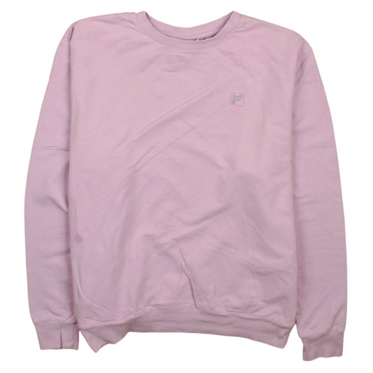 Fila Womens Pink Crew Neck Pullover Sweatshirt Size M