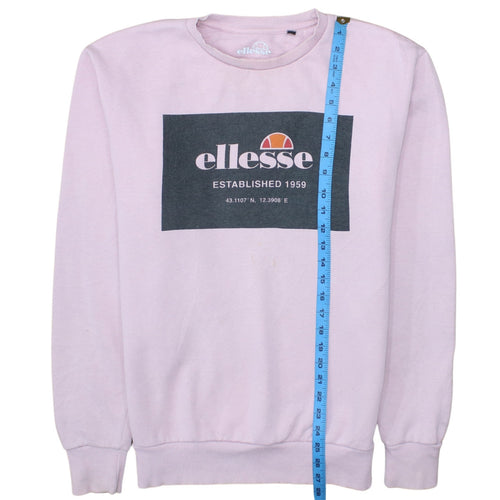 Ellesse Womens Pink Crew Neck Logo Sweatshirt Size M
