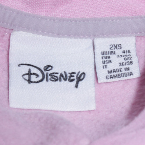 Disney Primark Women Pink Minnie Mouse Pullover Sweatshirt 2XS