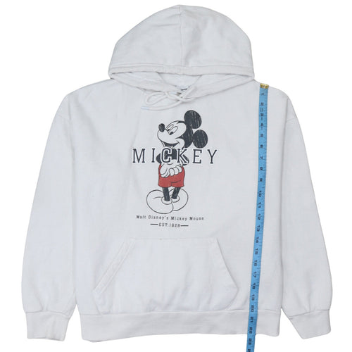 Disney Primark Women's White Mickey Mouse Pullover Hoodie Size M 12/14