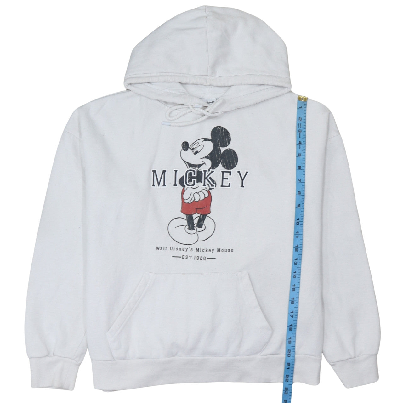 Disney Primark Women's White Mickey Mouse Pullover Hoodie Size M 12/14