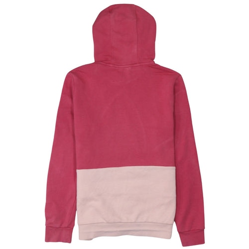 Adidas Girls Pink Colourblock Logo Pullover Hoodie Size 13-14 Years