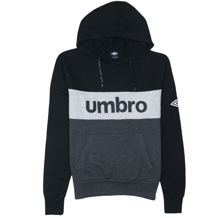 Umbro Men's Black Grey XL Pullover Hoodie Fleece Sportswear