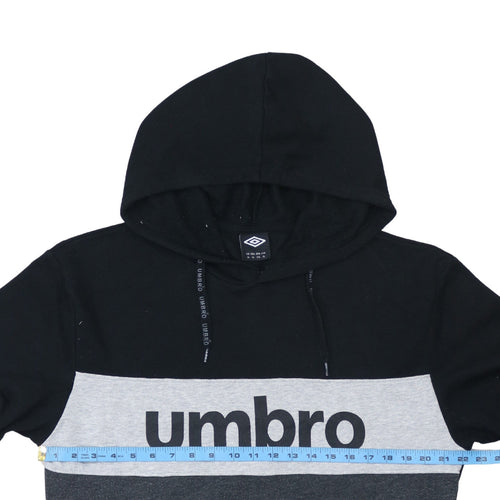 Umbro Men's Black Grey XL Pullover Hoodie Fleece Sportswear