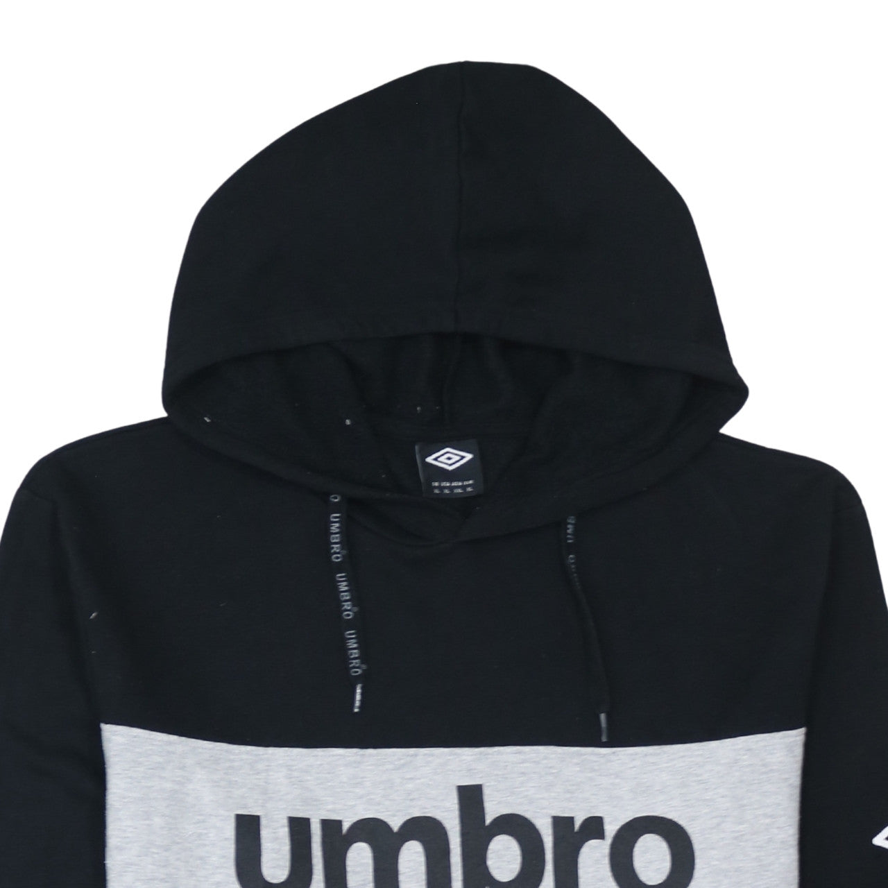 Umbro Men's Black Grey XL Pullover Hoodie Fleece Sportswear
