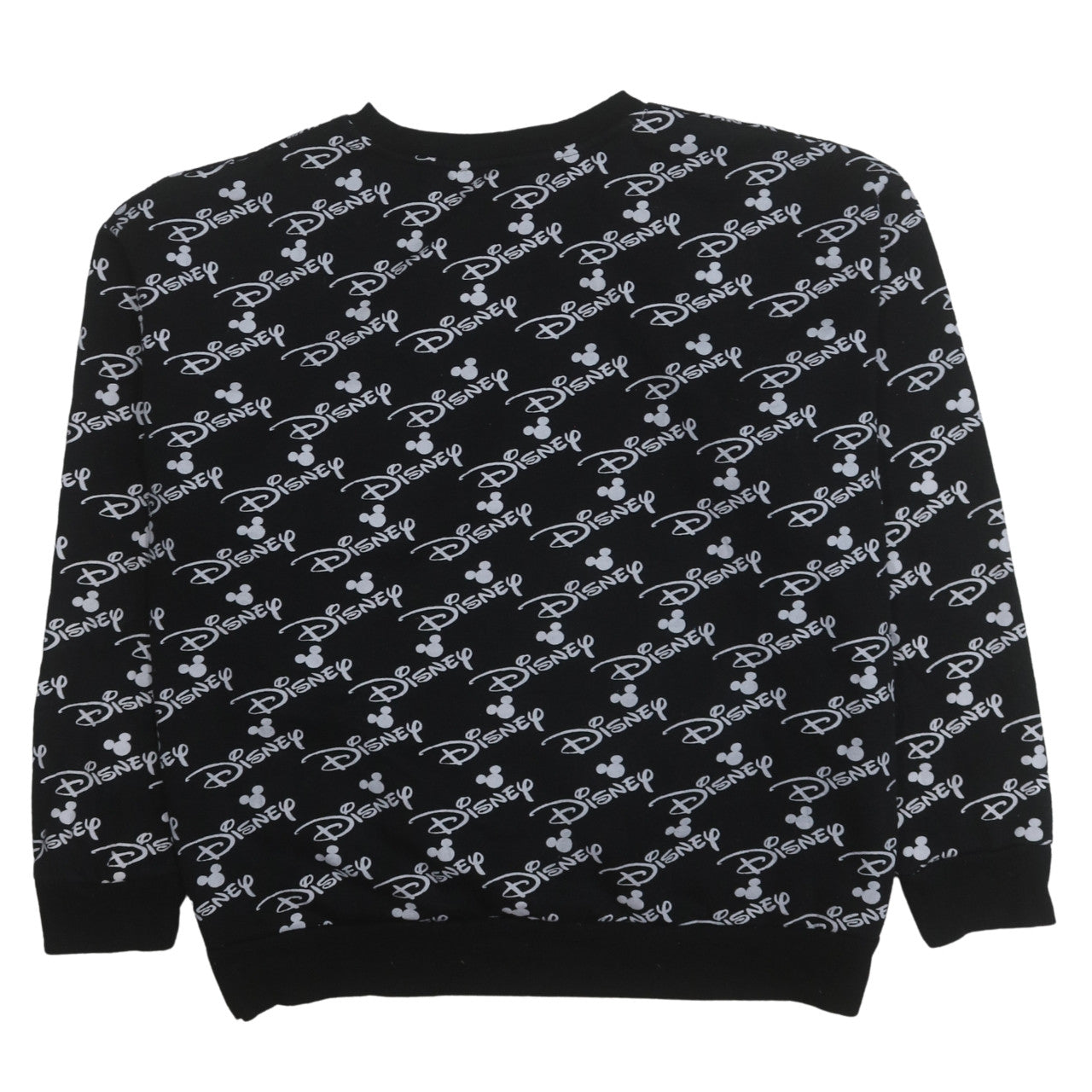 Disney Womens Black Sweatshirt Mickey Logo Print Size M
