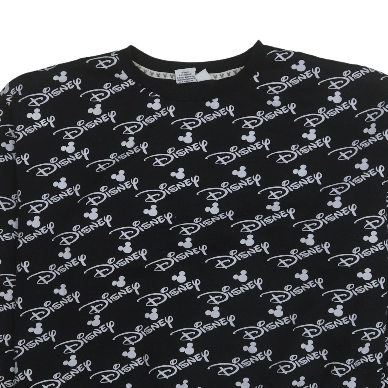 Disney Womens Black Sweatshirt Mickey Logo Print Size M