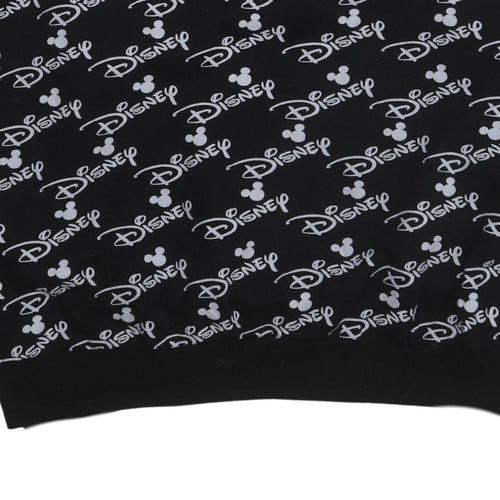 Disney Womens Black Sweatshirt Mickey Logo Print Size M