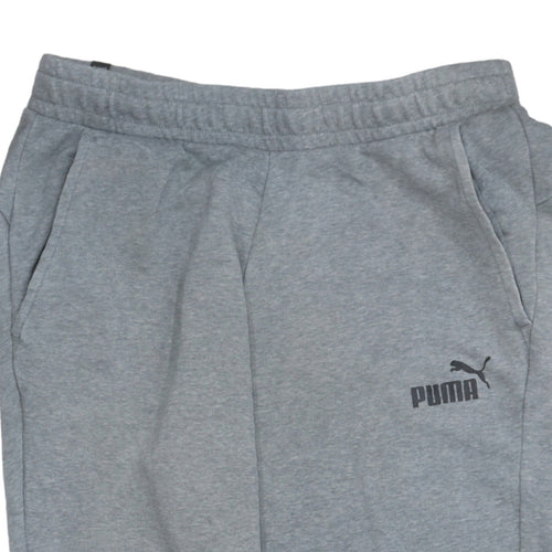Puma Men's Grey Jogger Sweatpants Size L Regular Fit