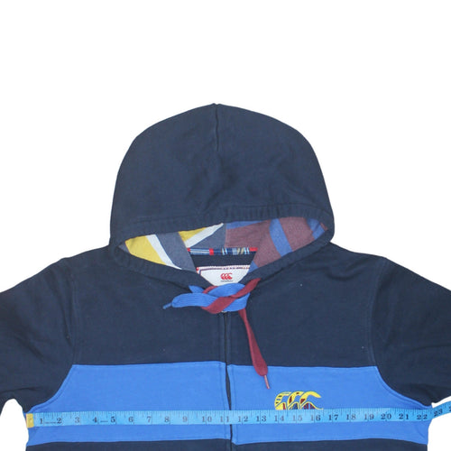 Canterbury Mens Blue Full Zip Hoodie L Rugby Sports Sweatshirt