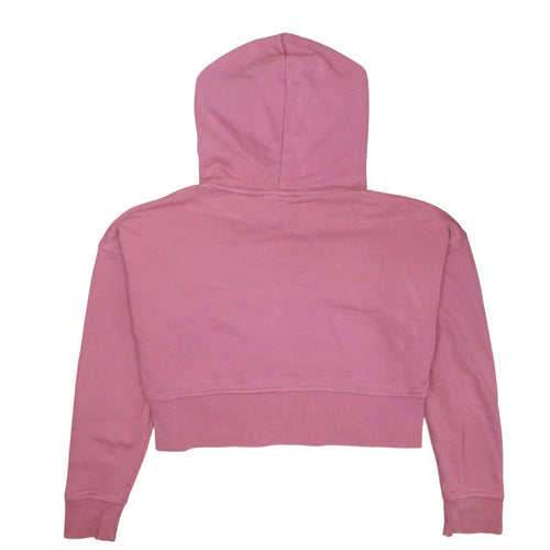 Adidas Womens Pink Hooded Cropped Pullover Sweatshirt Size 6