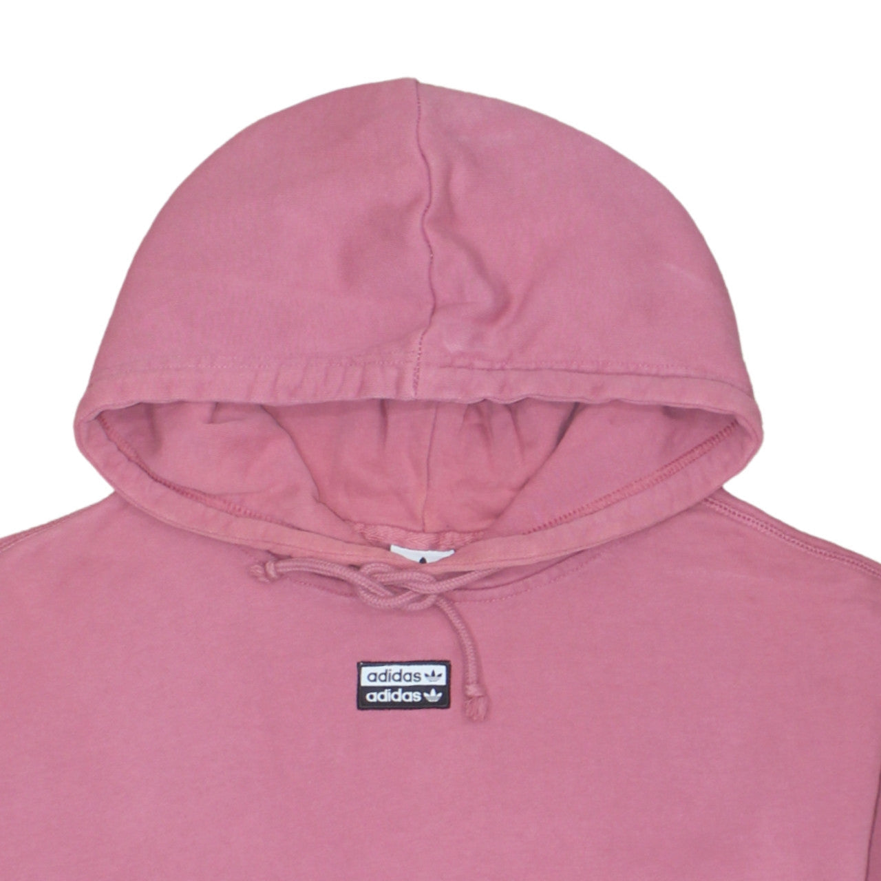 Adidas Womens Pink Hooded Cropped Pullover Sweatshirt Size 6
