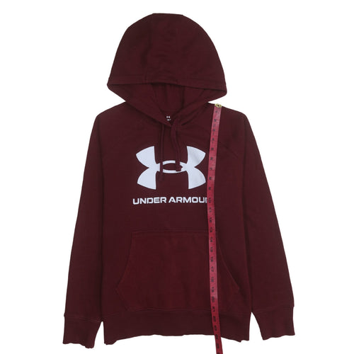 Under Armour Men's Red Pullover Hoodie Size S Relaxed Fit