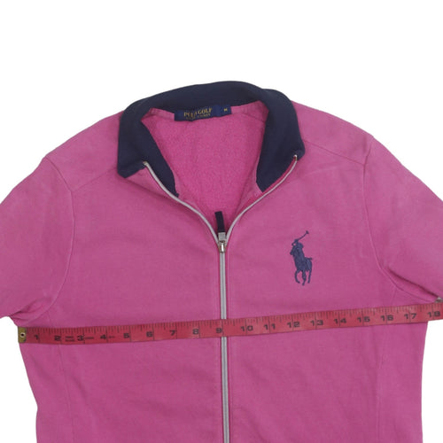 Ralph Lauren Polo Golf Womens Pink Full Zip Sweatshirt Size M