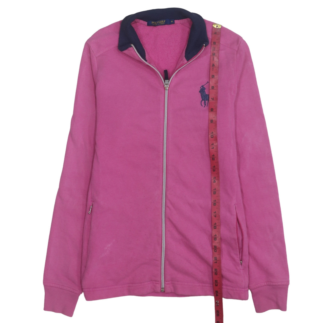 Ralph Lauren Polo Golf Womens Pink Full Zip Sweatshirt Size M