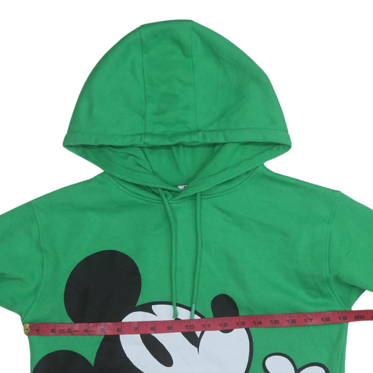 Disney Women Green Mickey Mouse Pullover Hoodie Size 2XS