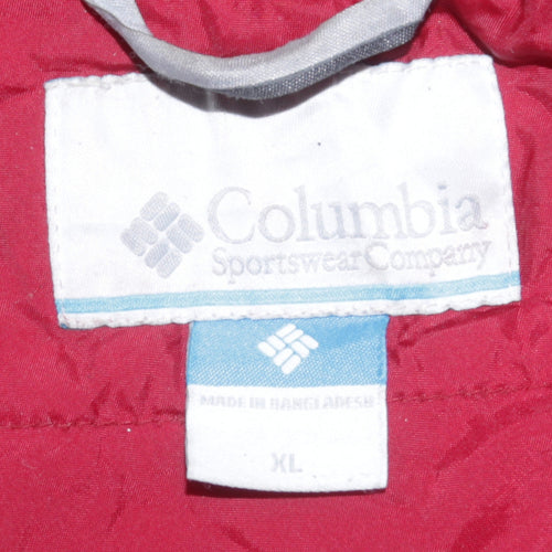 Columbia Mens Red XL Anorak Waterproof Hooded Jacket