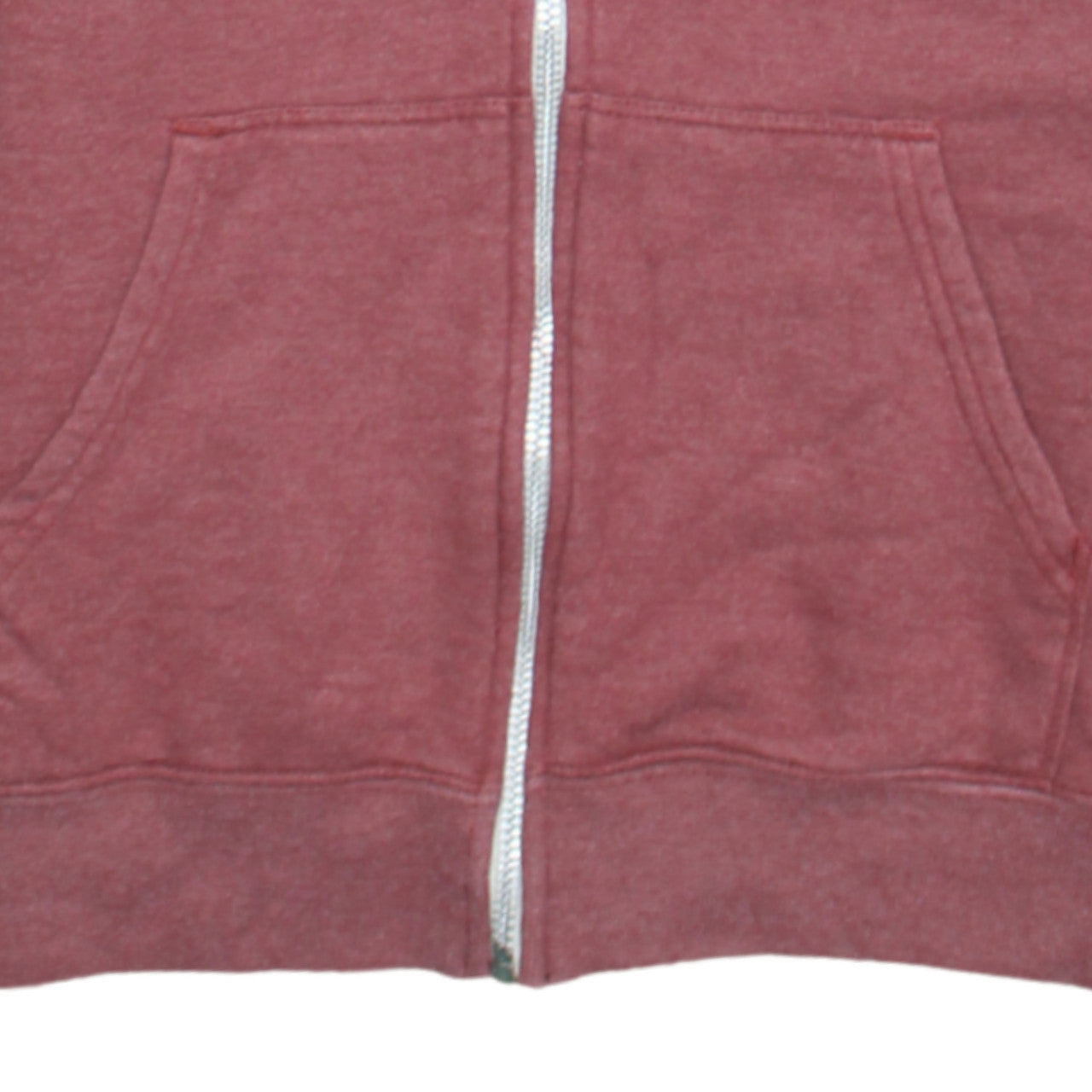 Vans Boys Red Full Zip Hoodie Medium Cotton Blend Casual Sweatshirt