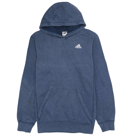 adidas Men Blue Pullover Hoodie S Regular Fit Sports Style