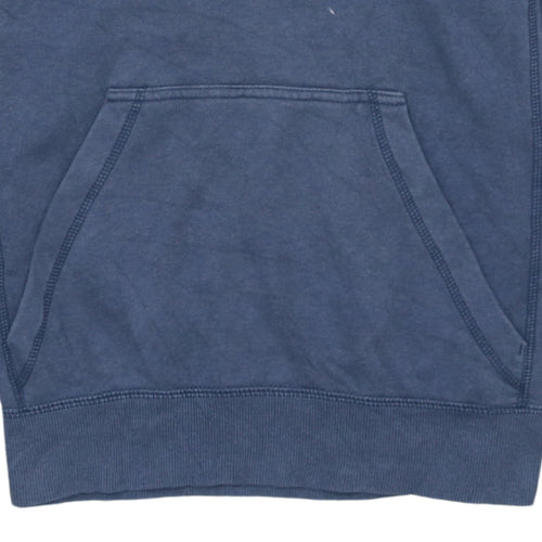 adidas Men Blue Pullover Hoodie S Regular Fit Sports Style