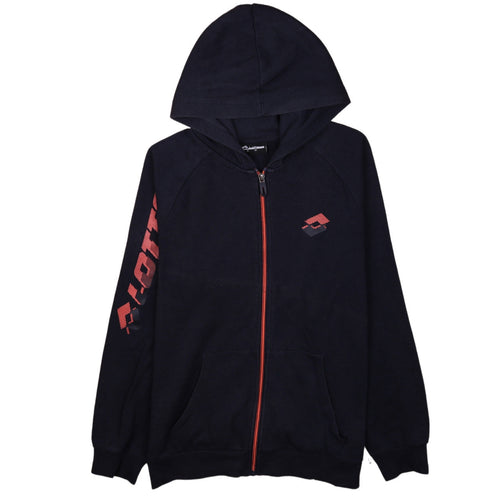 Lotto Men's Black XL Full Zip Hooded Sports Hoodie