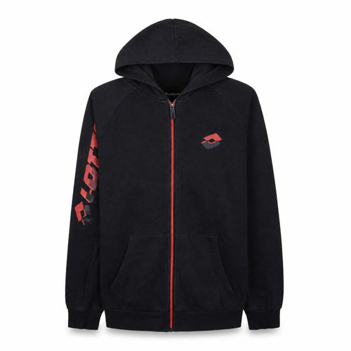 Lotto Men's Black XL Full Zip Hooded Sports Hoodie