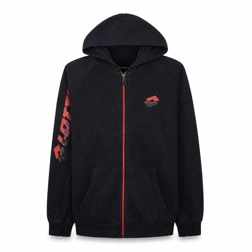 Lotto Men's Black XL Full Zip Hooded Sports Hoodie