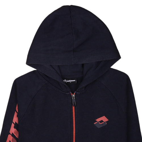 Lotto Men's Black XL Full Zip Hooded Sports Hoodie