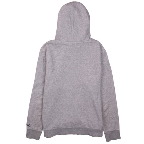 Puma Women Grey Hooded Pullover Sweatshirt UK 16 Embroidered Logo