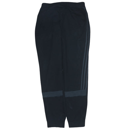 adidas Men's Black Jogger Trousers Size M Regular Fit Fleece