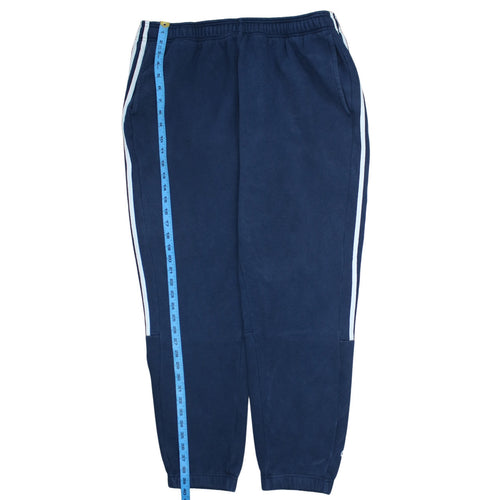 Adidas Men Blue 2XL Jogger Trousers Elastic Waist Sportswear
