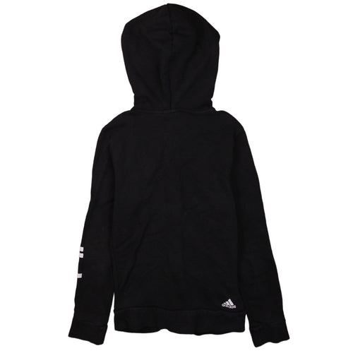 Adidas Womens Black Full Zip Hoodie Size S Hooded Sweatshirt