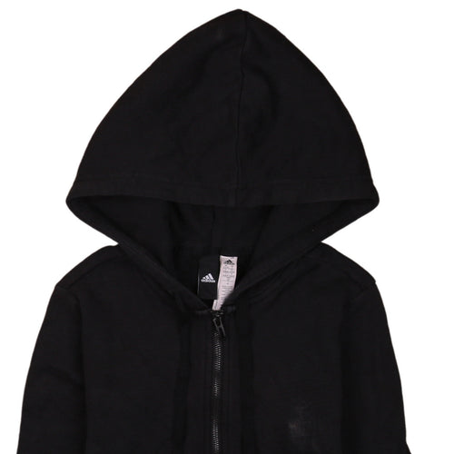 Adidas Womens Black Full Zip Hoodie Size S Hooded Sweatshirt